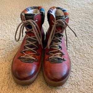 Rieker red boots